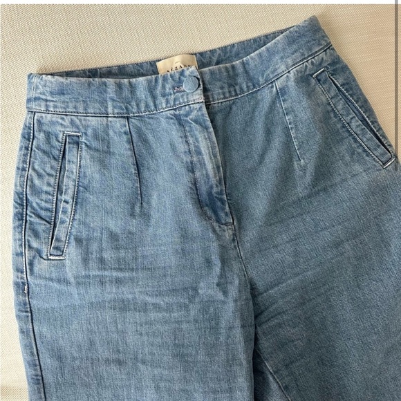 Sezane Martin Trousers Chambray size 6 - Picture 3 of 11